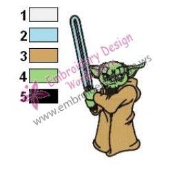 Star Wars Yoda Master 10 Embroidery Design